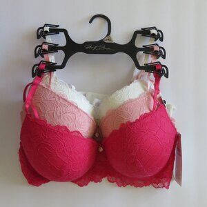 (#X-1) Marilyn Monroe 3 pack Mega Push-Up Lace Bras